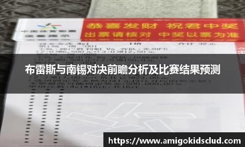 布雷斯与南锡对决前瞻分析及比赛结果预测